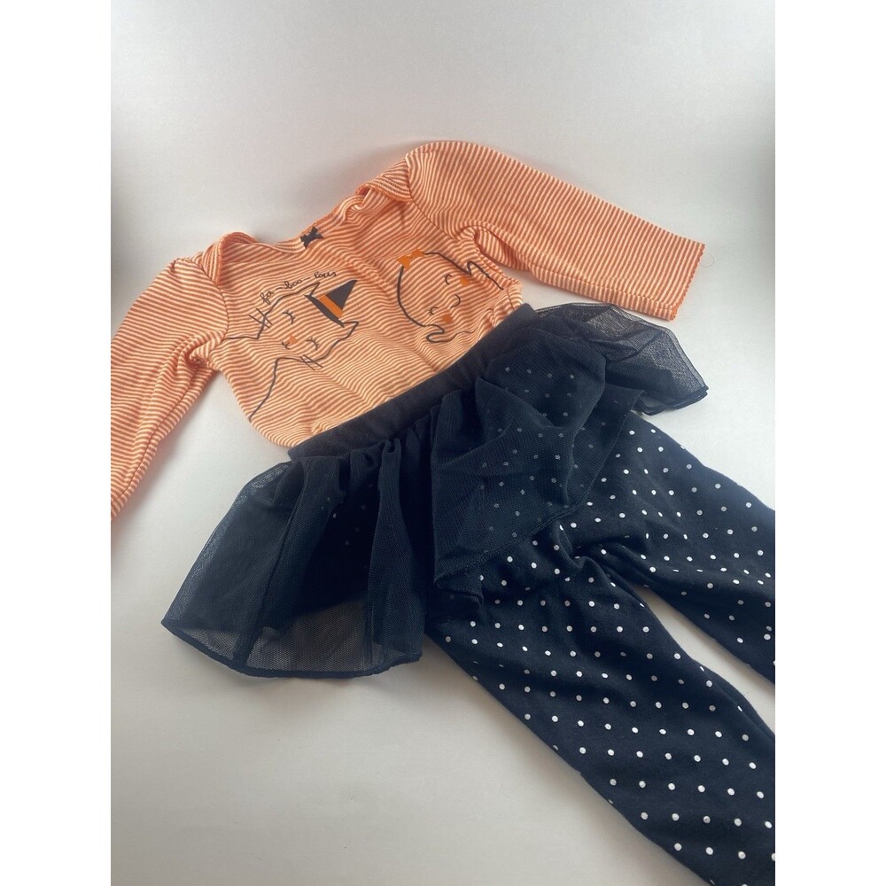 Carter's Halloween Baby Girl's Bodysuit Top Pants Tutu Outfit Size 6 Months NEW